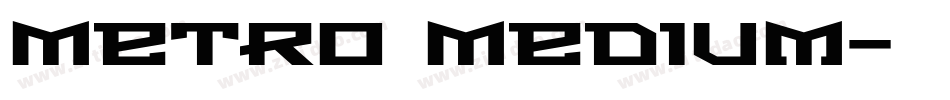 Metro Medium字体转换